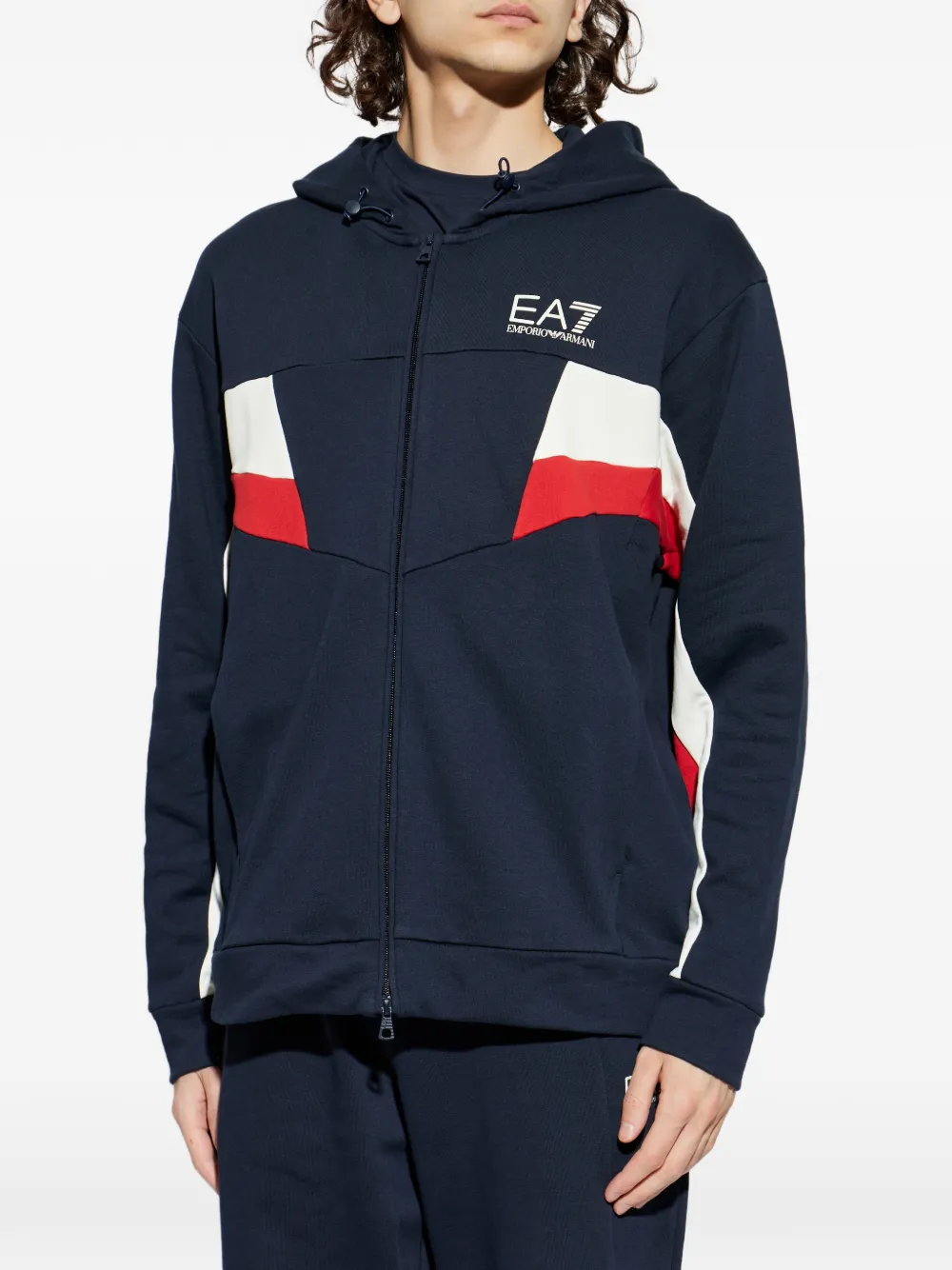 Ea7 Emporio Armani Hoodie met logoprint Blauw