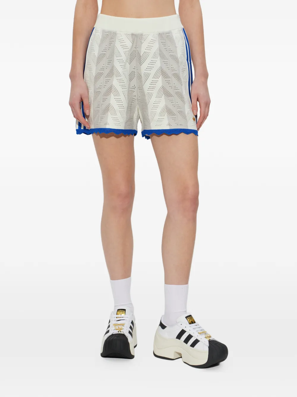  Adidas Firebird Mini Shorts - White 