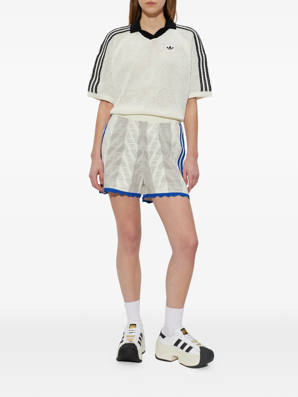  Adidas Firebird Mini Shorts - White 