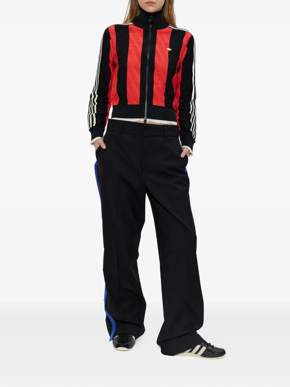 adidas Gestreept logopatches vest Rood