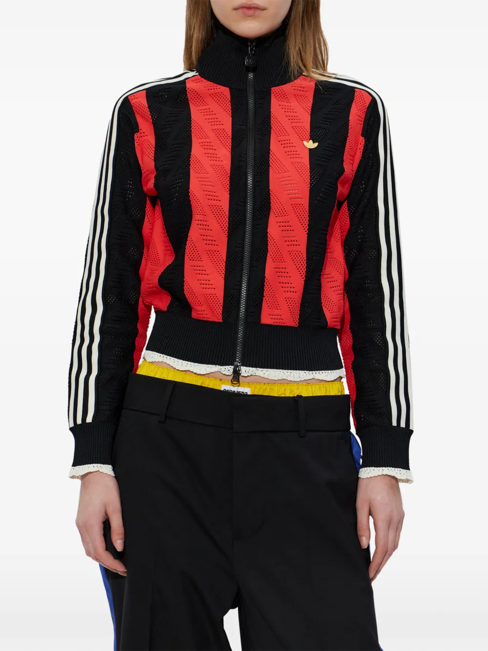 adidas Gestreept logopatches vest Rood