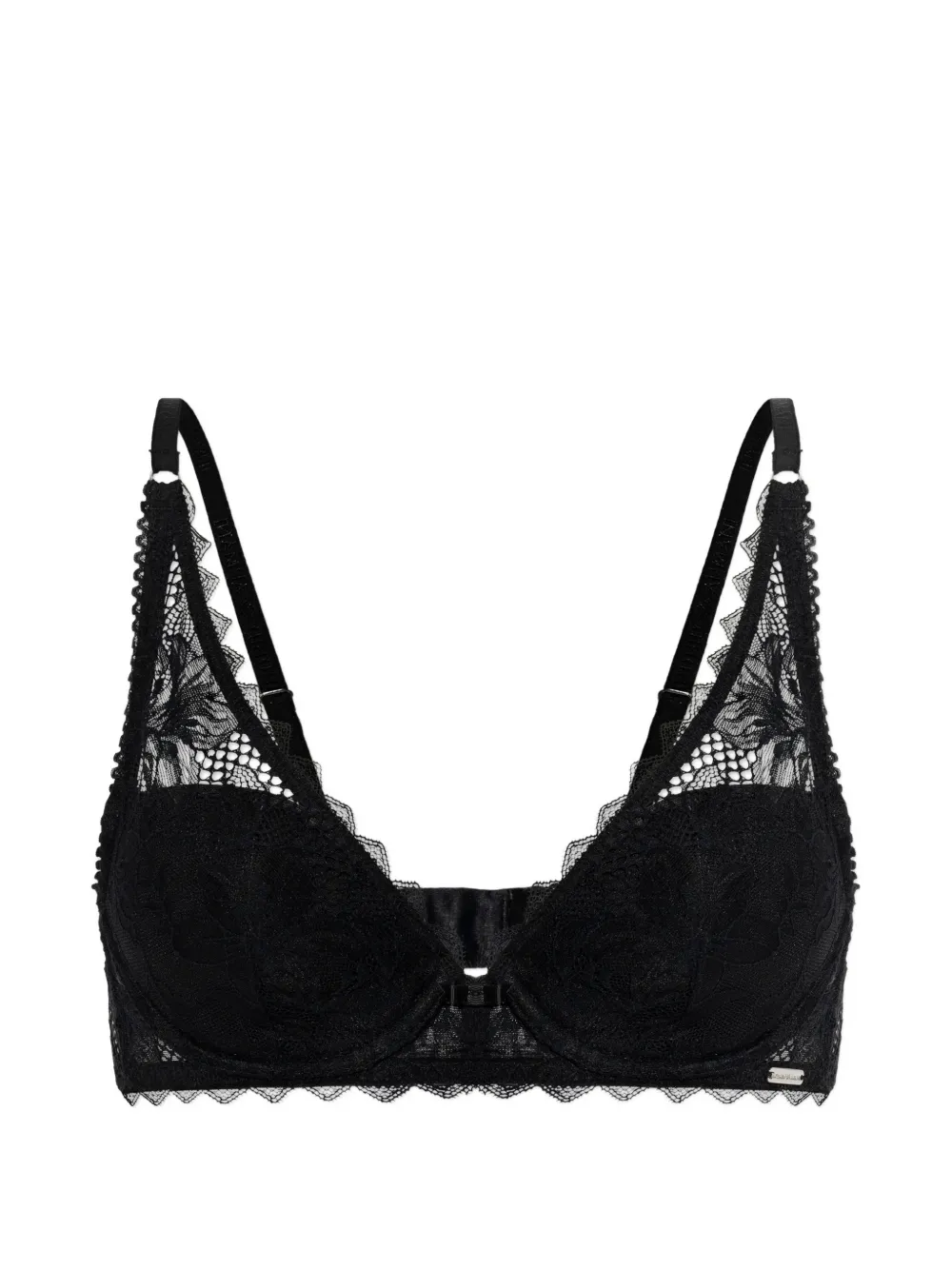 Emporio Armani lace-detail bra - Nero