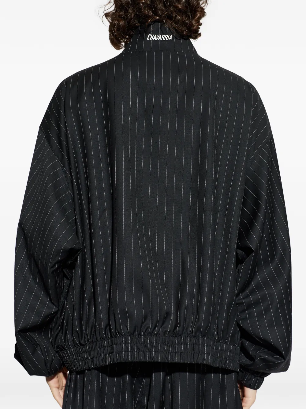 adidas Chavarria trui met krijtstreep en geborduurd logo Zwart