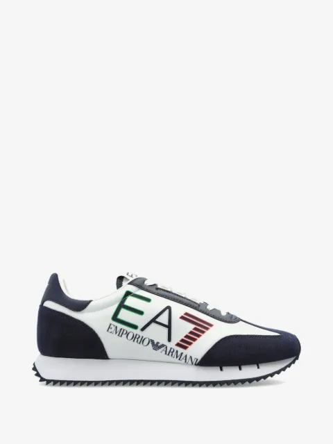 Ea7 Emporio Armani logo leather sneakers