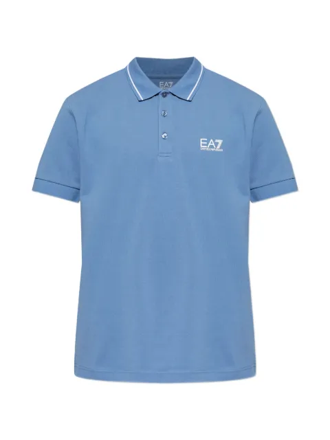 Ea7 Emporio Armani piped logo polo shirt