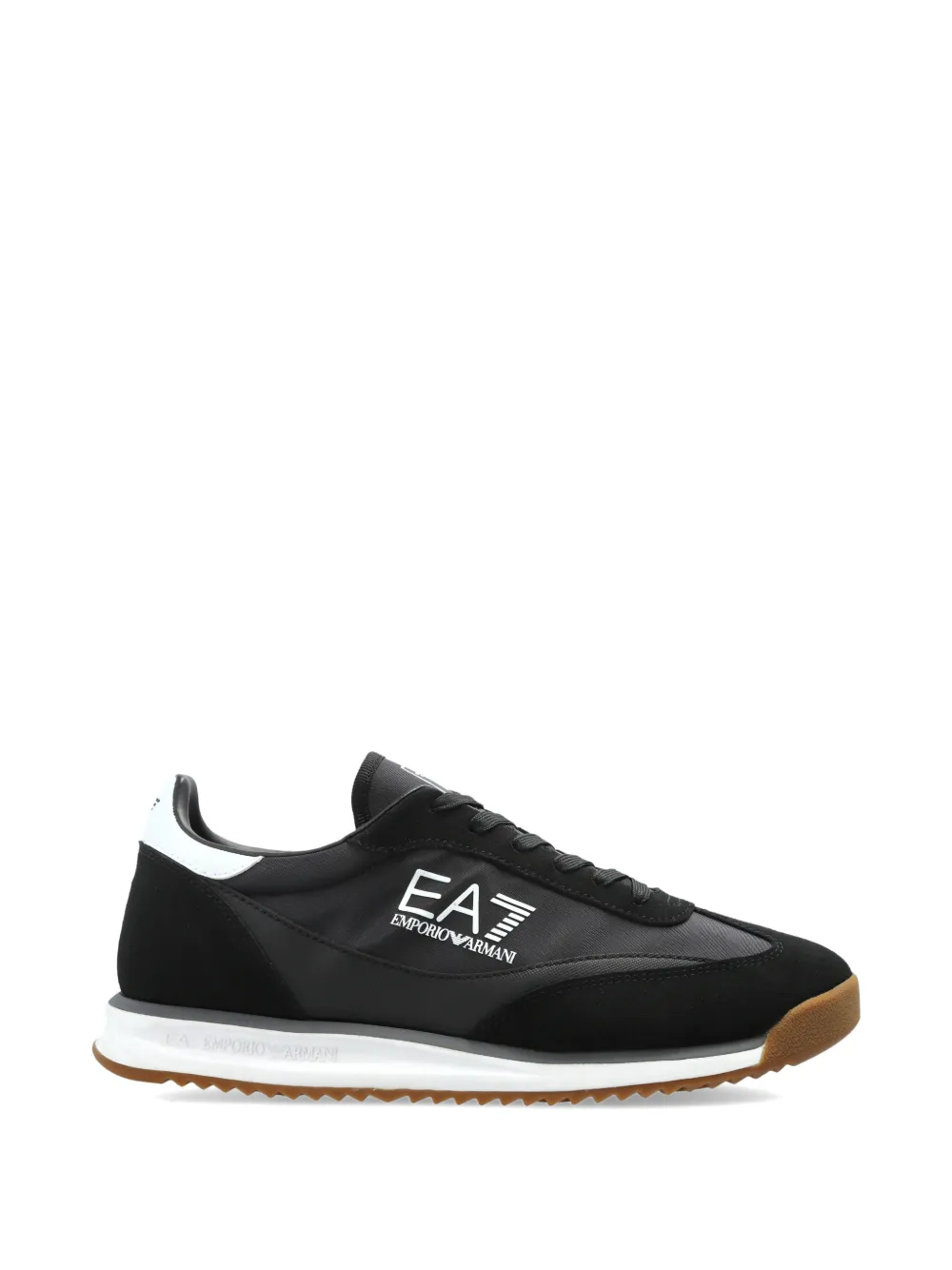 Ea7 Emporio Armani logo-print panelled sneakers - Nero
