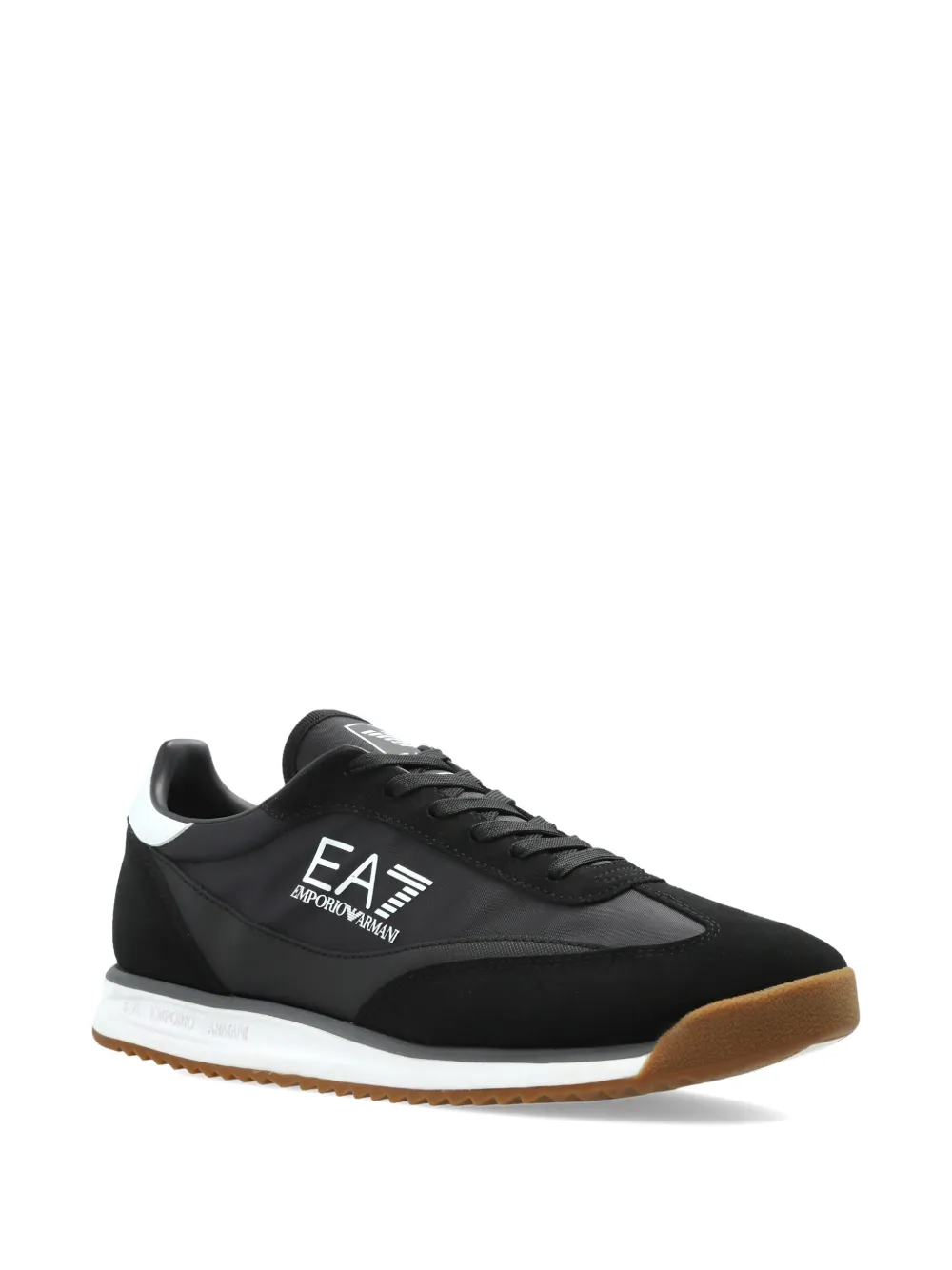 Ea7 Emporio Armani Sneakers met vlakken en logoprint Zwart