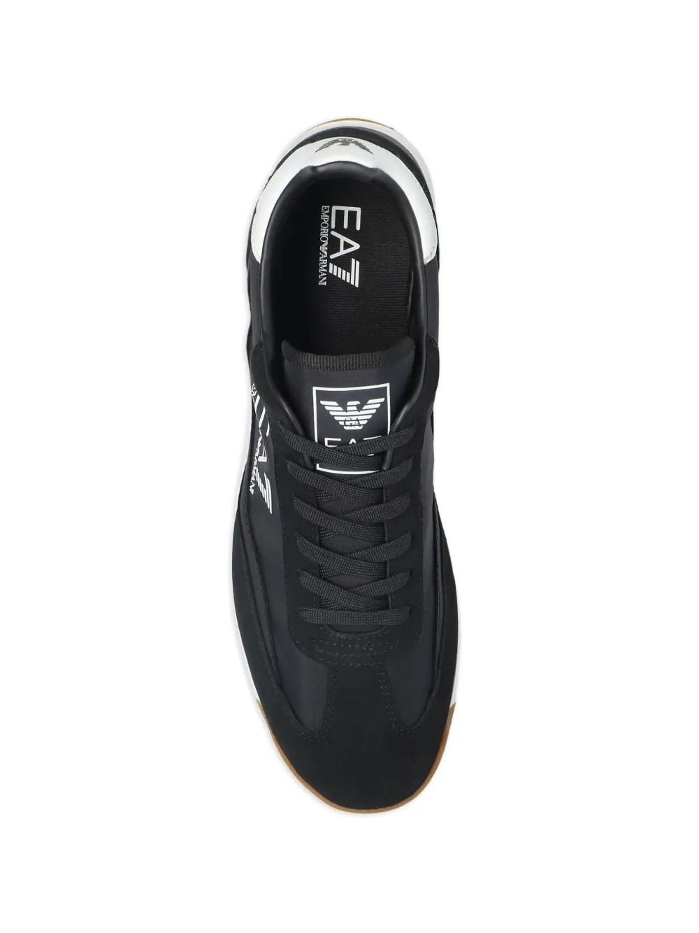 Ea7 Emporio Armani Sneakers met vlakken en logoprint Zwart