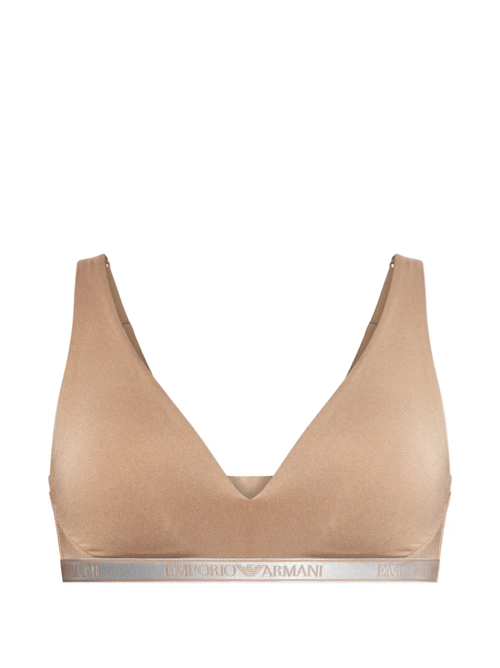 Emporio Armani logo-band bra - Toni neutri