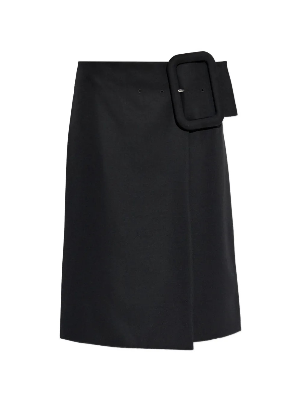 AMI Paris buckle midi skirt - Schwarz
