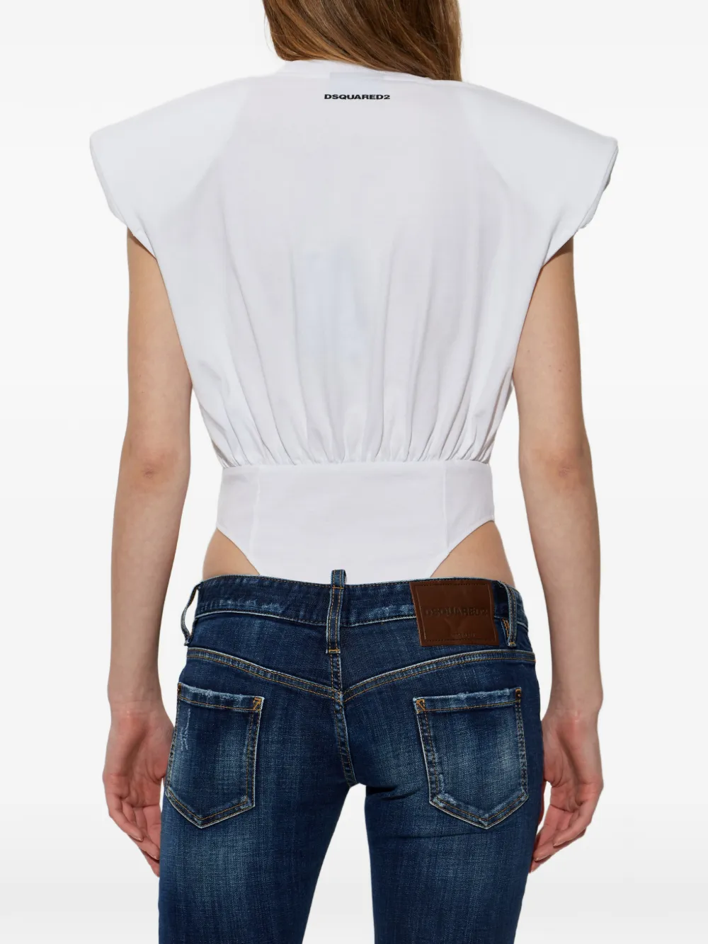 DSQUARED2 ICONique body verfraaid met logo Wit