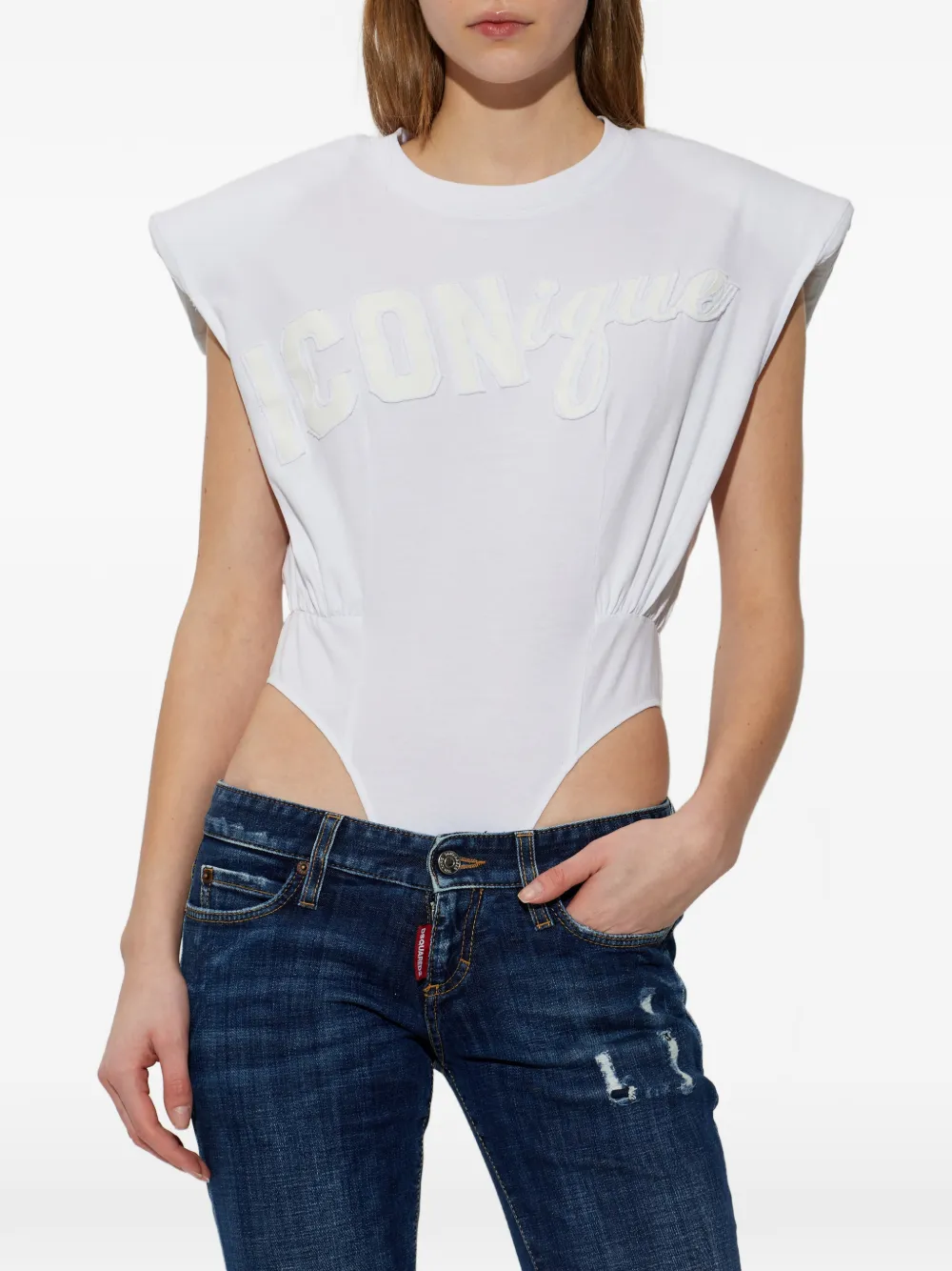  Dsquared2 Logo-embellishment Bodysuit - White 