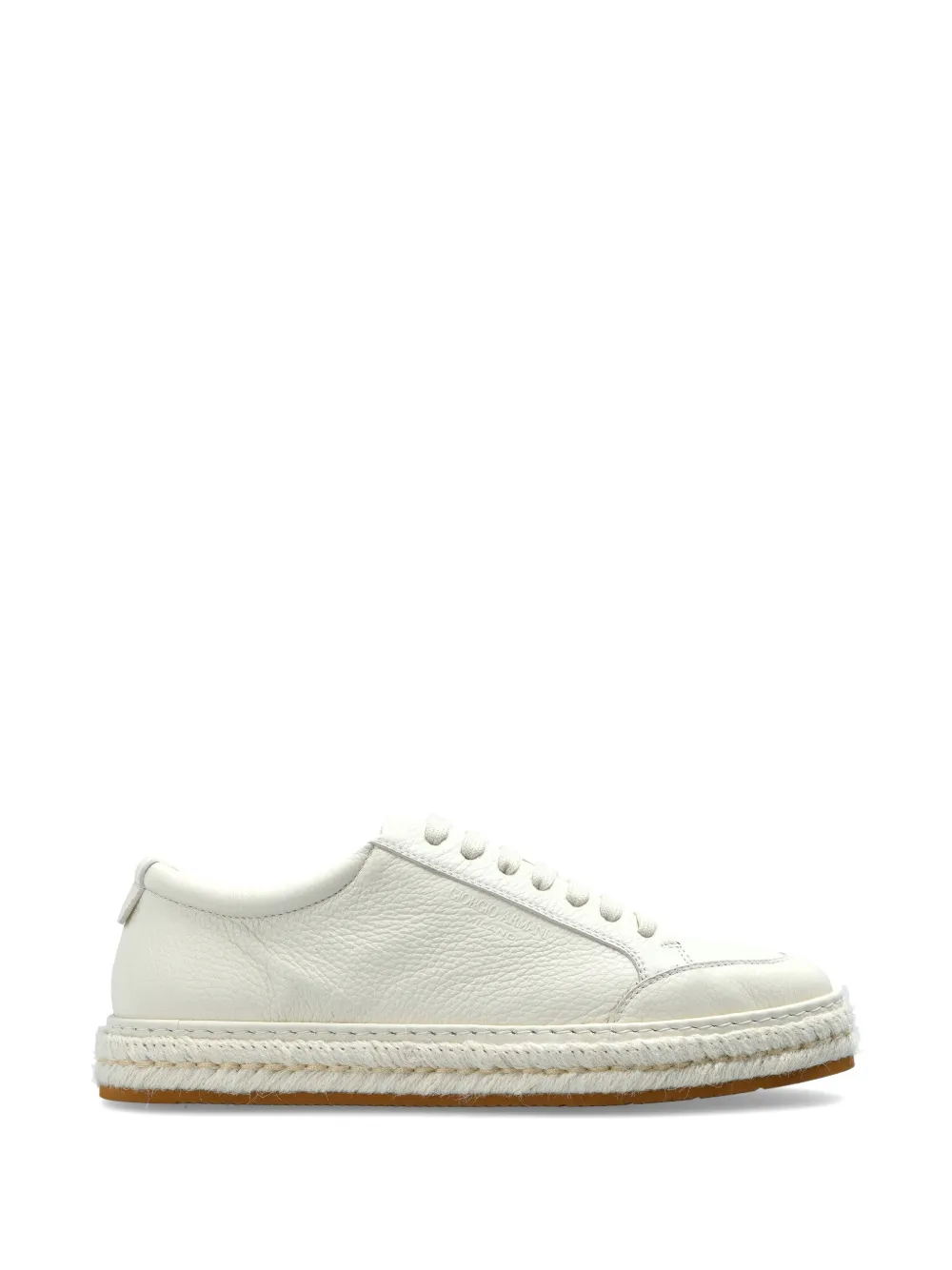 Giorgio Armani leather sneakers Wit