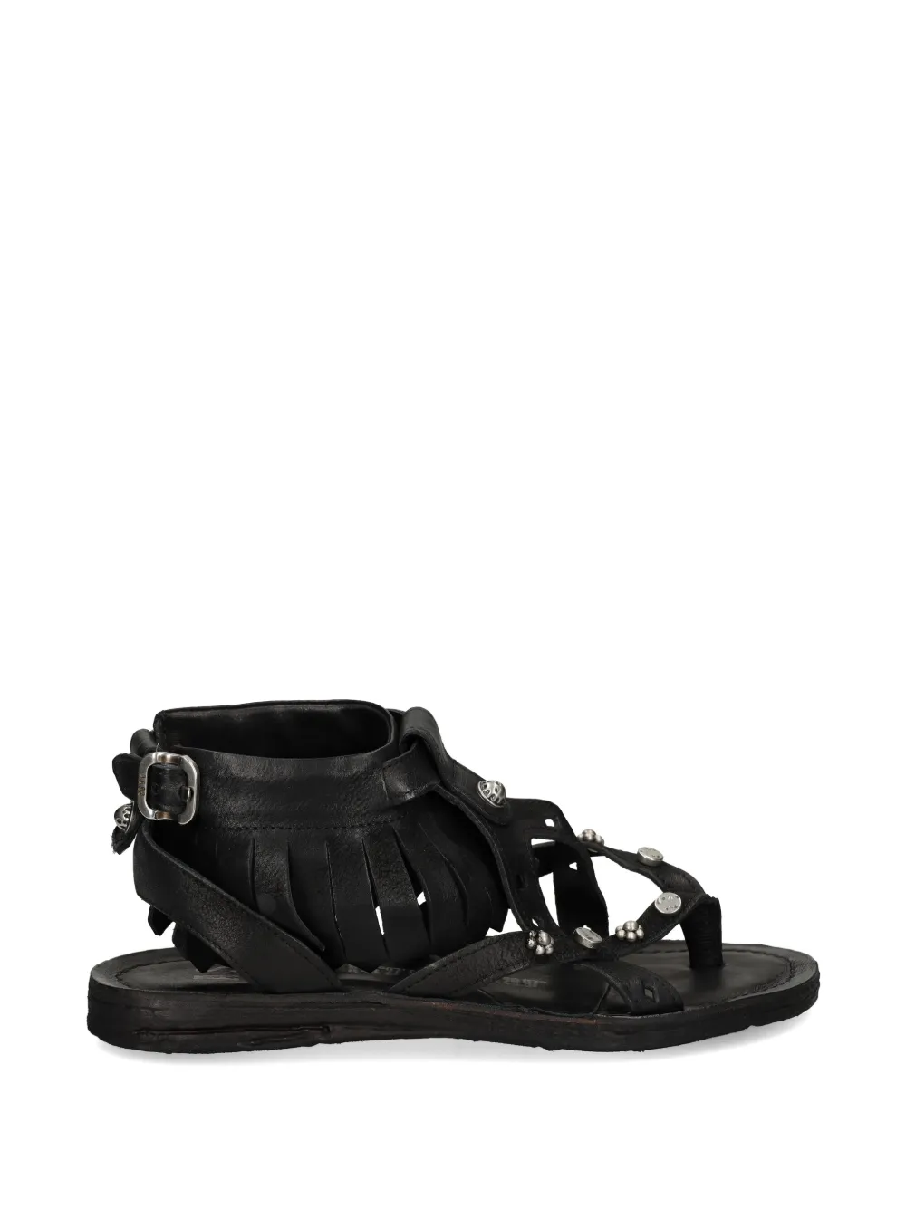 A.S.98 Sandalen met franje Zwart