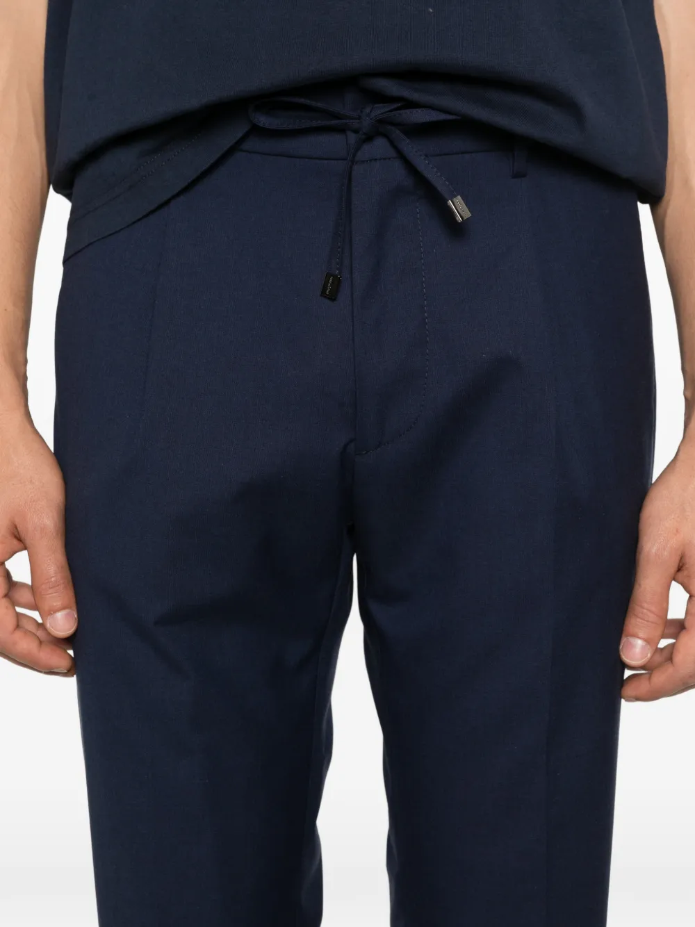 Berwich Spiaggia broek met trekkoord Blauw