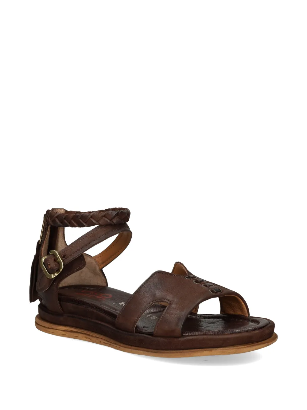 A.S.98 Gevlochten sandalen Bruin
