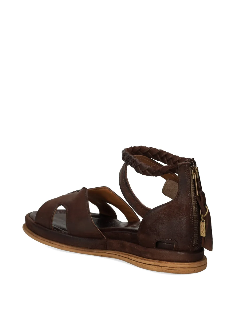 A.S.98 Gevlochten sandalen Bruin