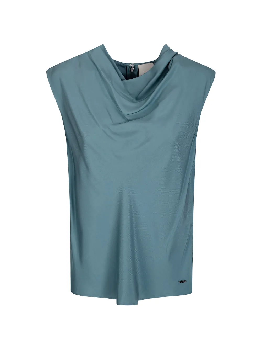 Calvin Klein cowl-neck twill tank top - Blu
