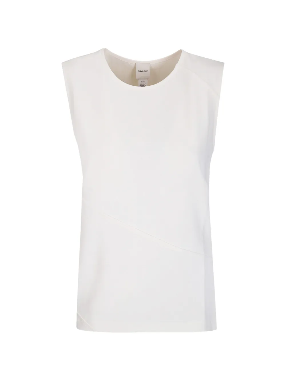 Calvin Klein diagonal-seam T-shirt - Bianco
