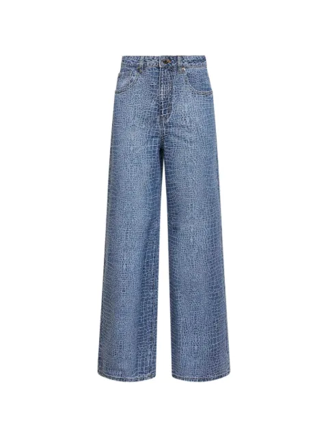 Self-Portrait 크로커다일 이펙트 라인스톤 진