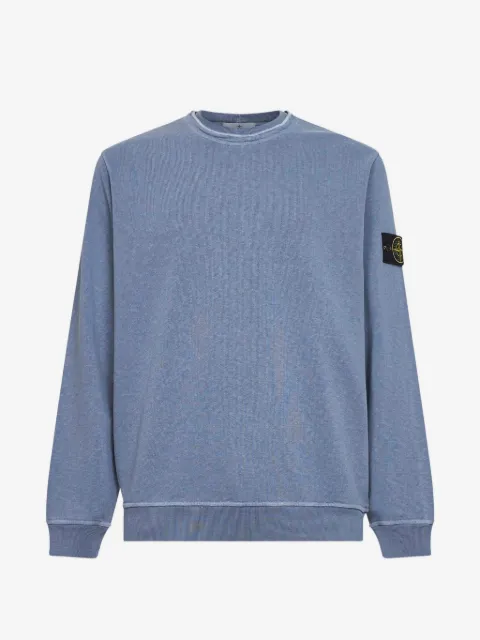 Stone Island 6100034 malfilé fleece old-effect regular-fit crewneck sweatshirt