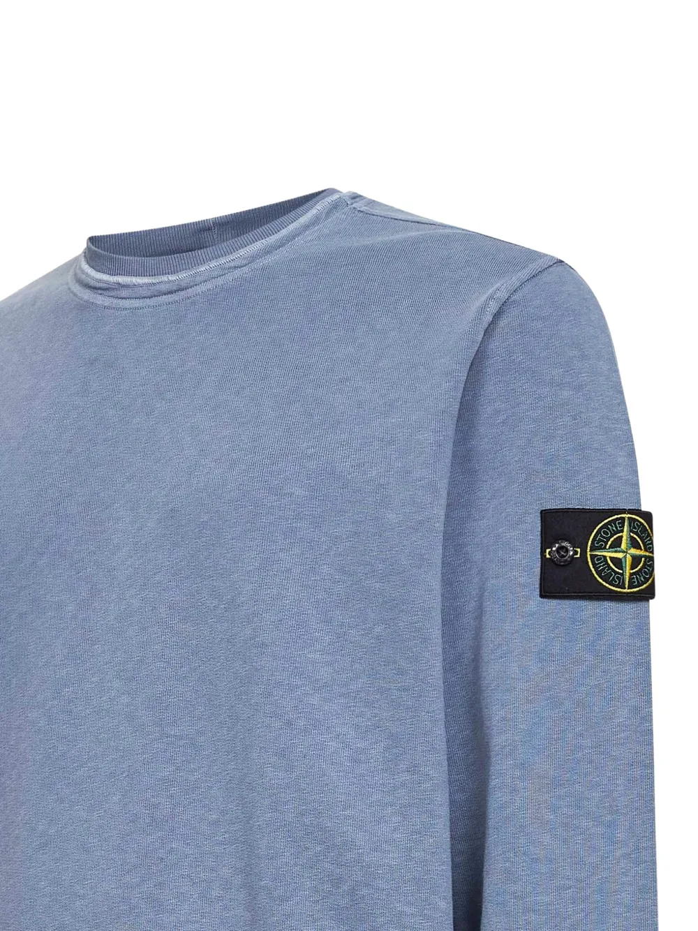 Stone Island Katoenen sweater met Compass-logopatch Blauw