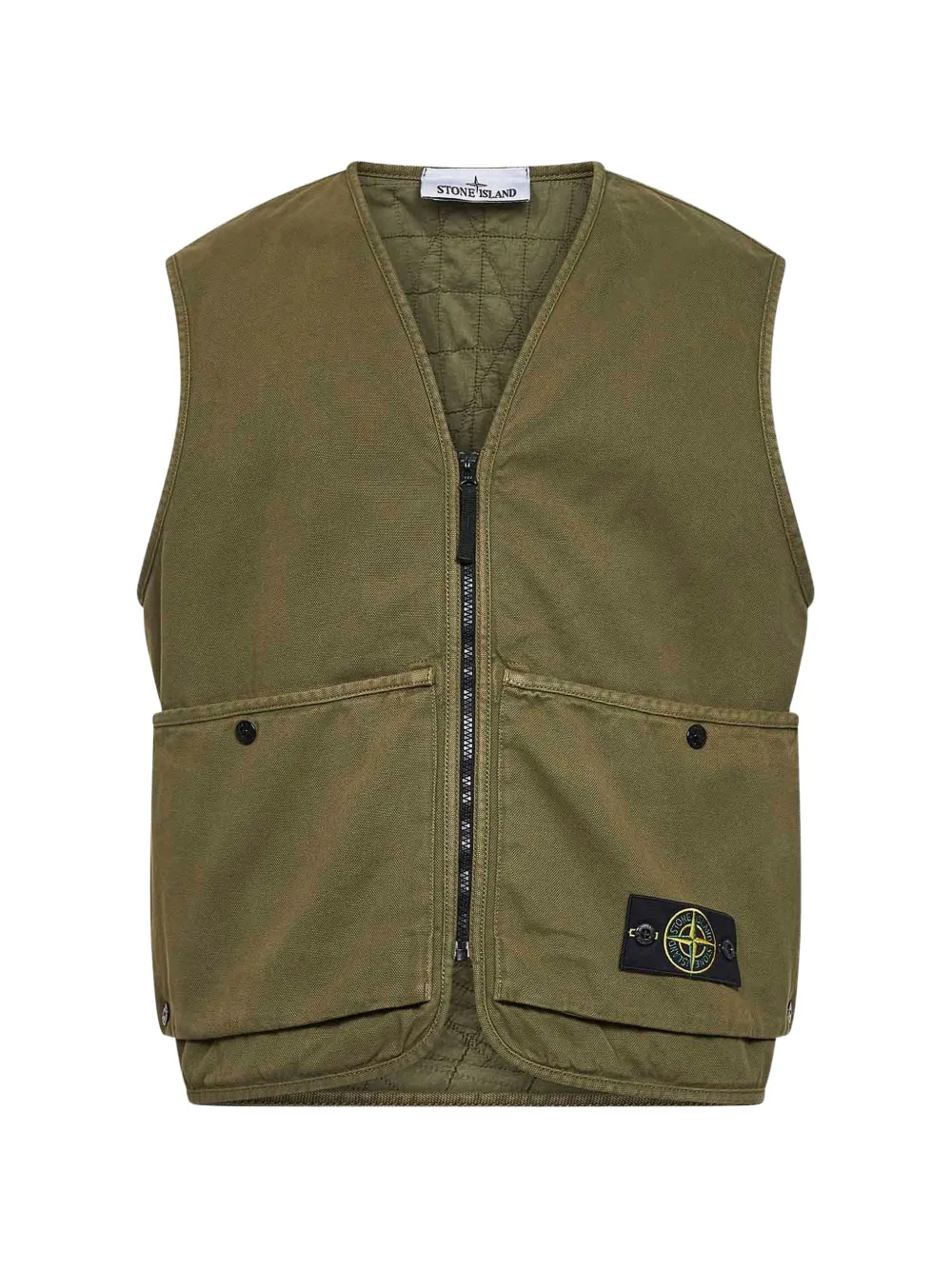Stone Island V-neck gilet - Green