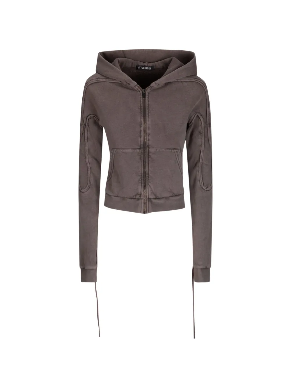 Ottolinger sutured zip hoodie - Marrone