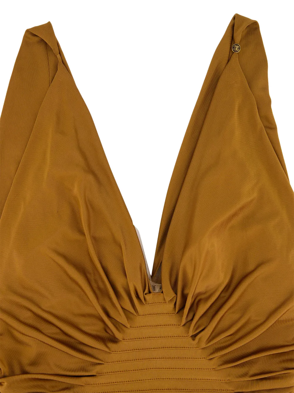 Versace Geplooide avondjurk Bruin