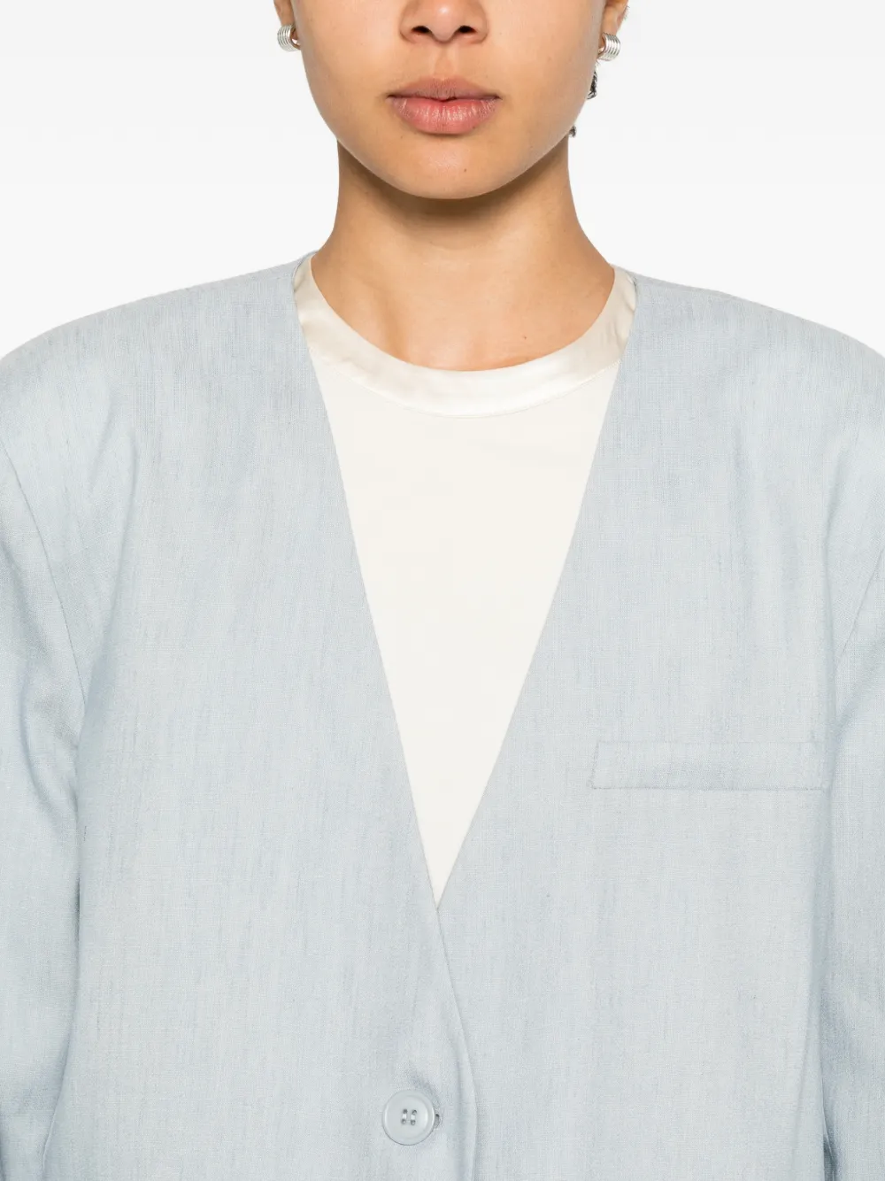 Eleh Blazer met enkele rij knopen Blauw