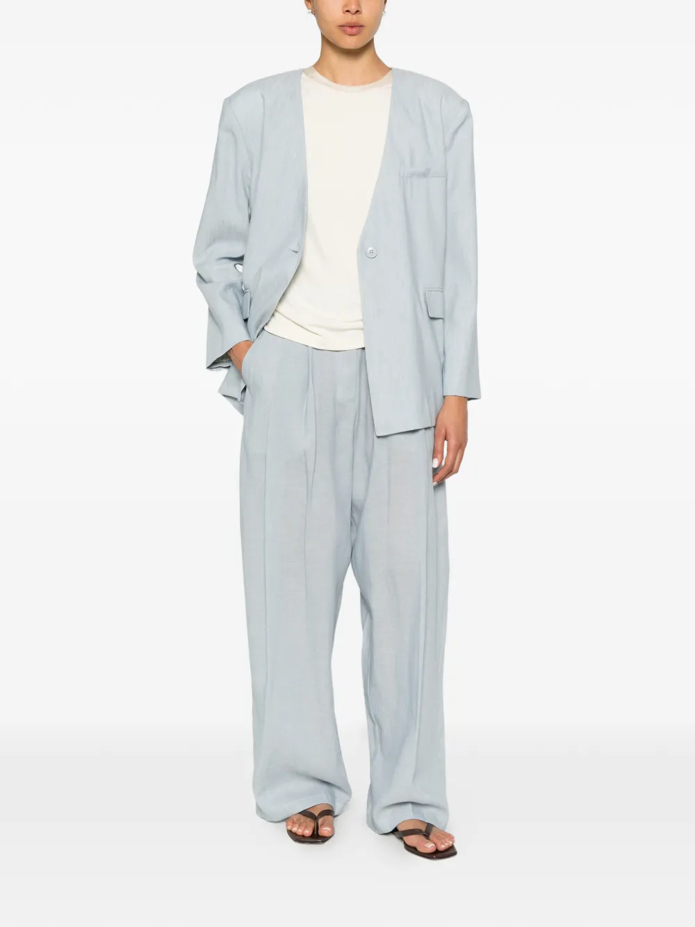 Eleh Blazer met enkele rij knopen Blauw