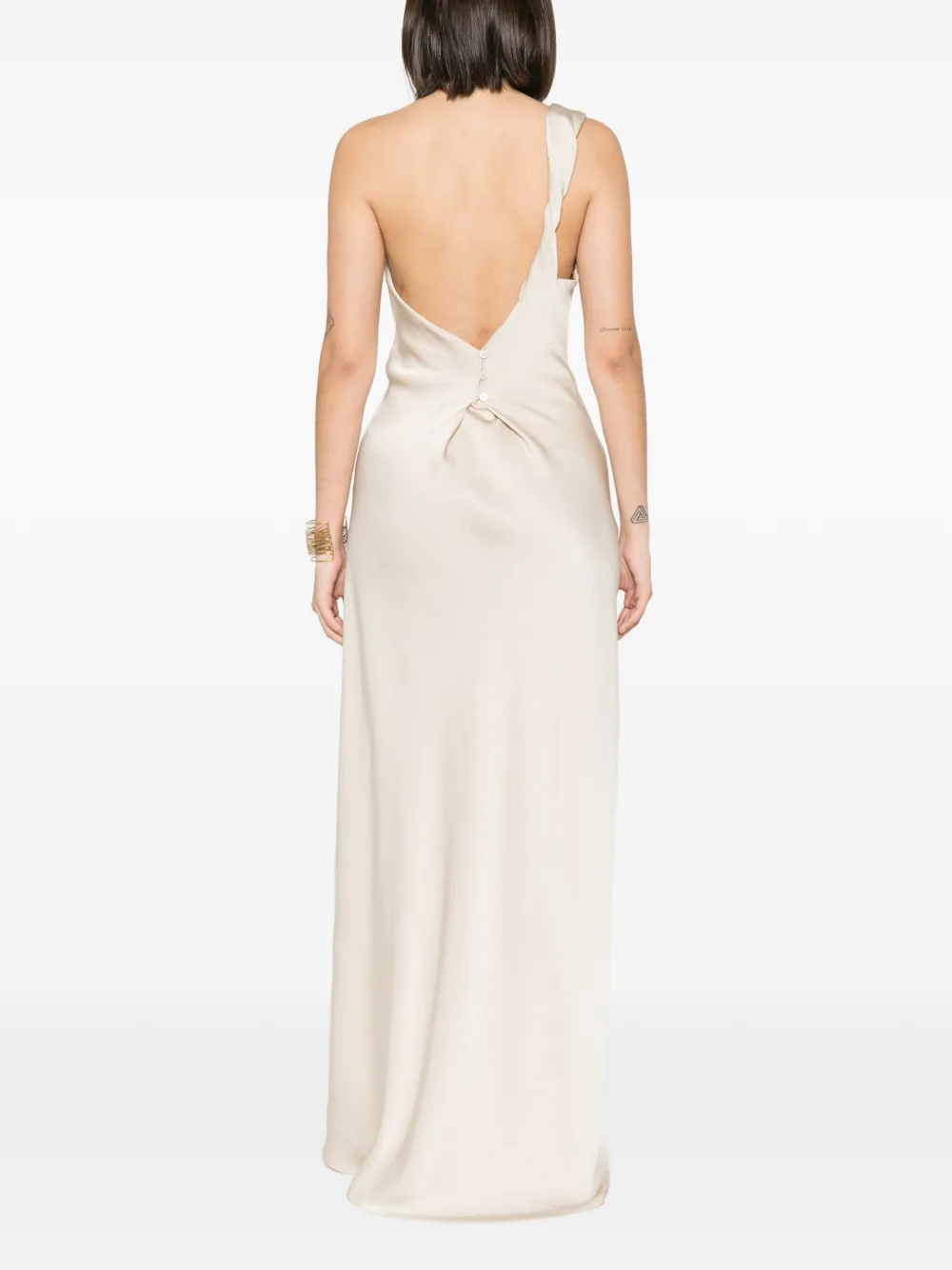 Eleh Asymmetrische jurk Beige
