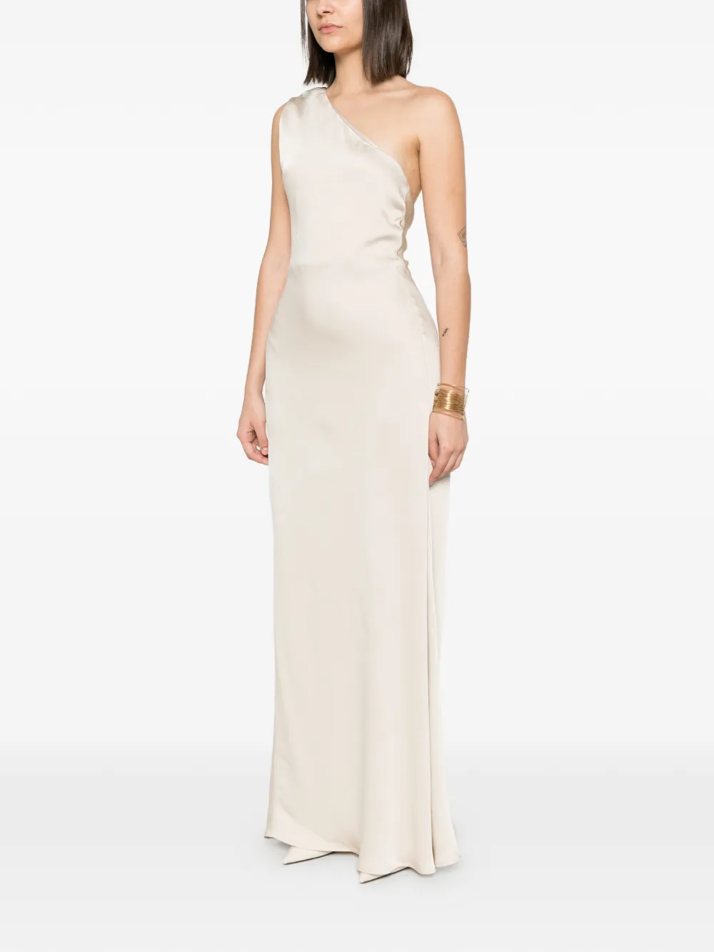 Eleh Asymmetrische jurk Beige