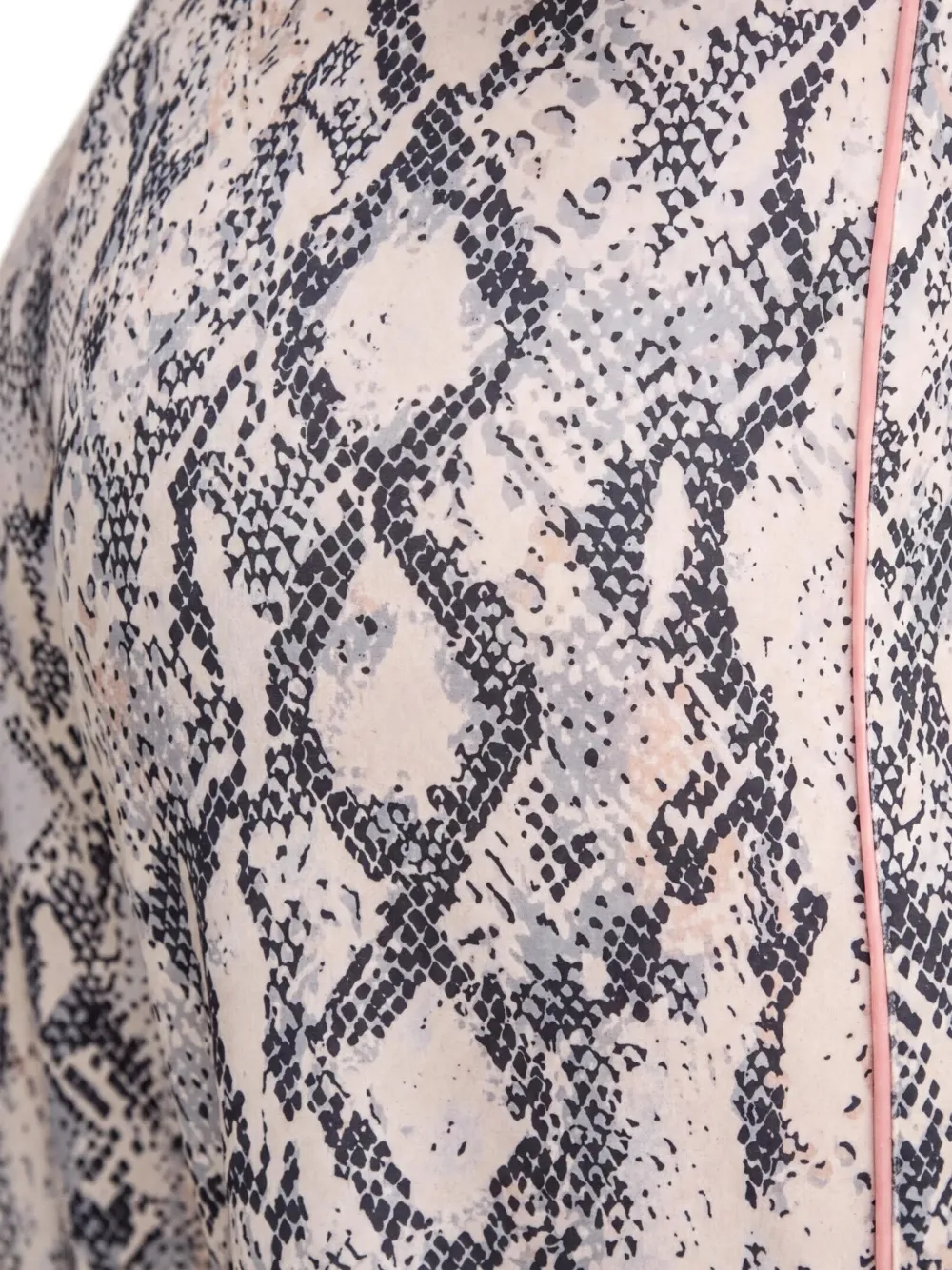 OUI Broek met slangenprint Beige