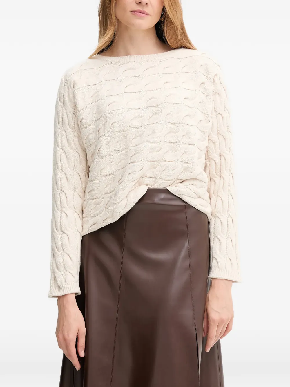 Ouí Sirah Knitted Jumper In Brown
