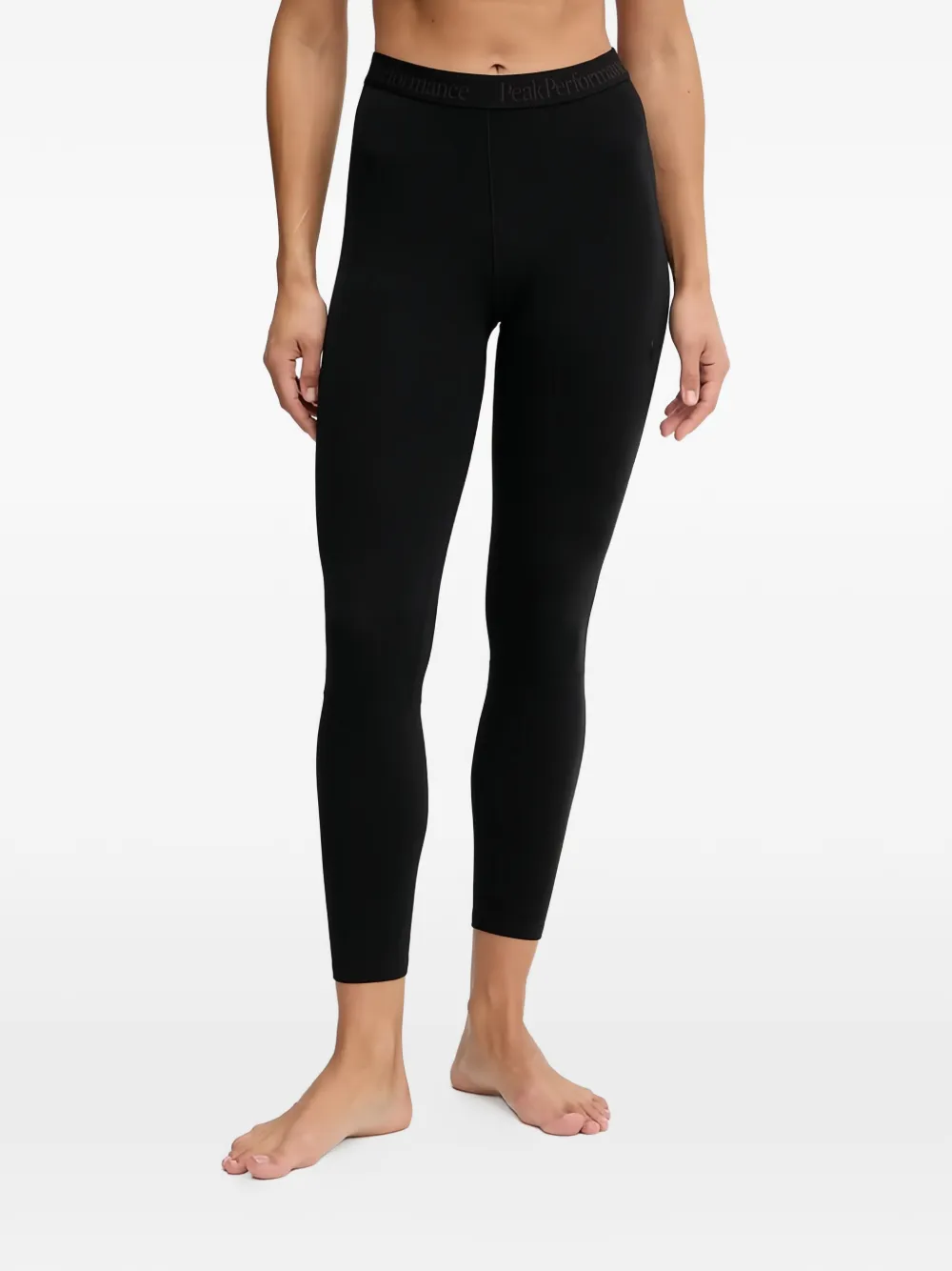 Peak Performance Logo-detail Leggings In Black