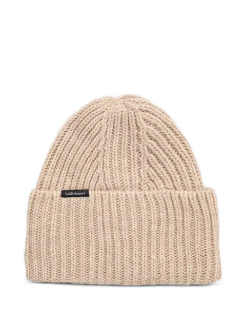 Peak Performance ribbed-knit beanie hat