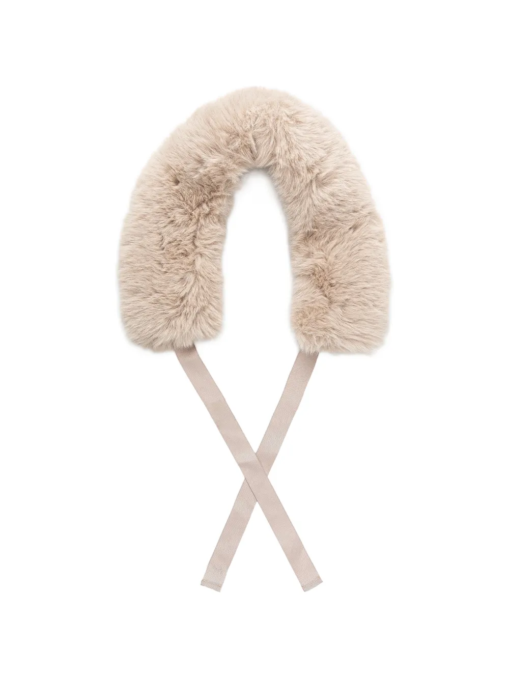 Pedro Del Hierro faux-fur grosgrain-ribbon scarf - Toni neutri