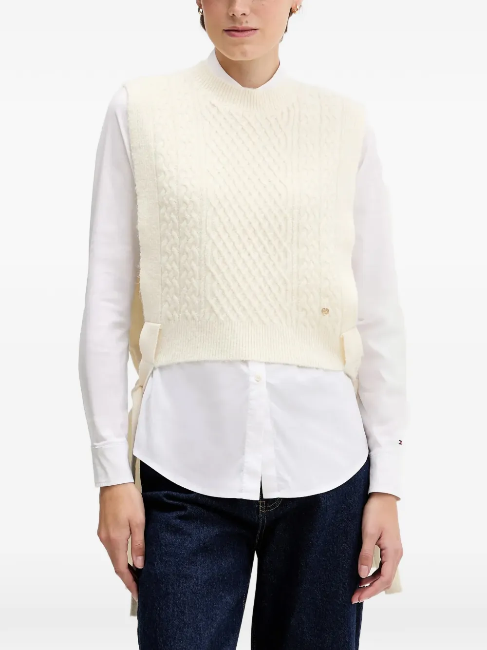 Pedro Del Hierro Cable-knit Vest In Neutral