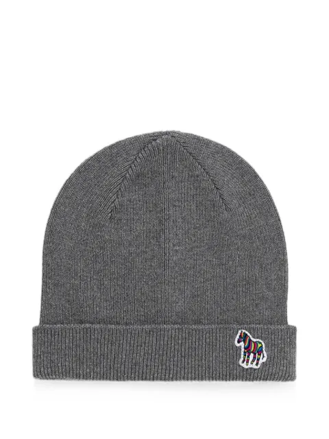 Paul Smith zebra-patch beanie hat