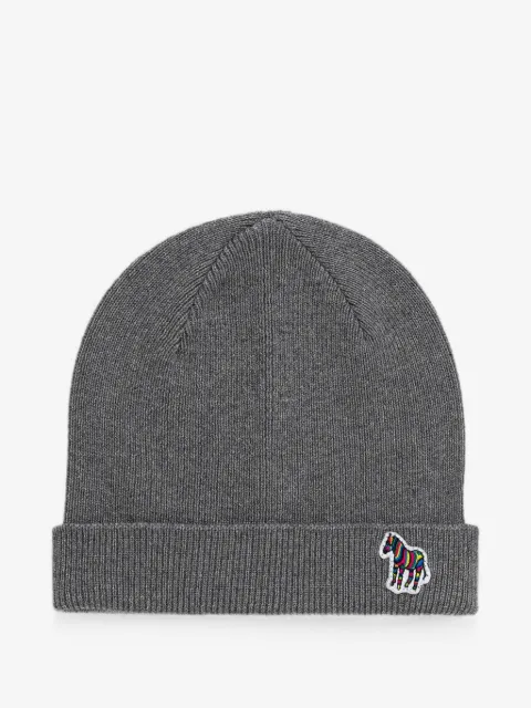 Paul Smith zebra-patch beanie hat