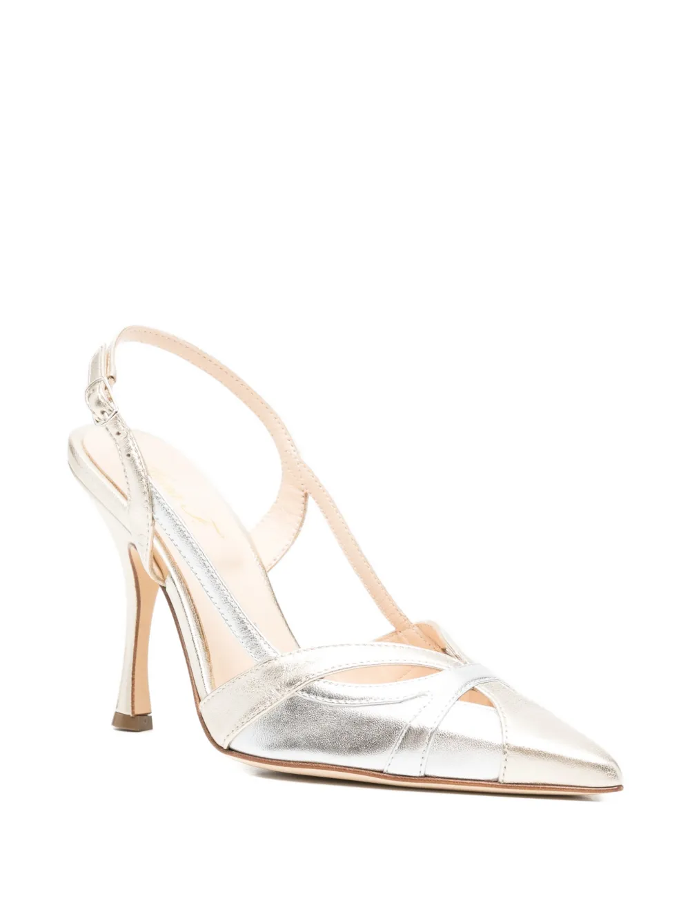 Anna F. Pumps met uitgesneden detail Zilver