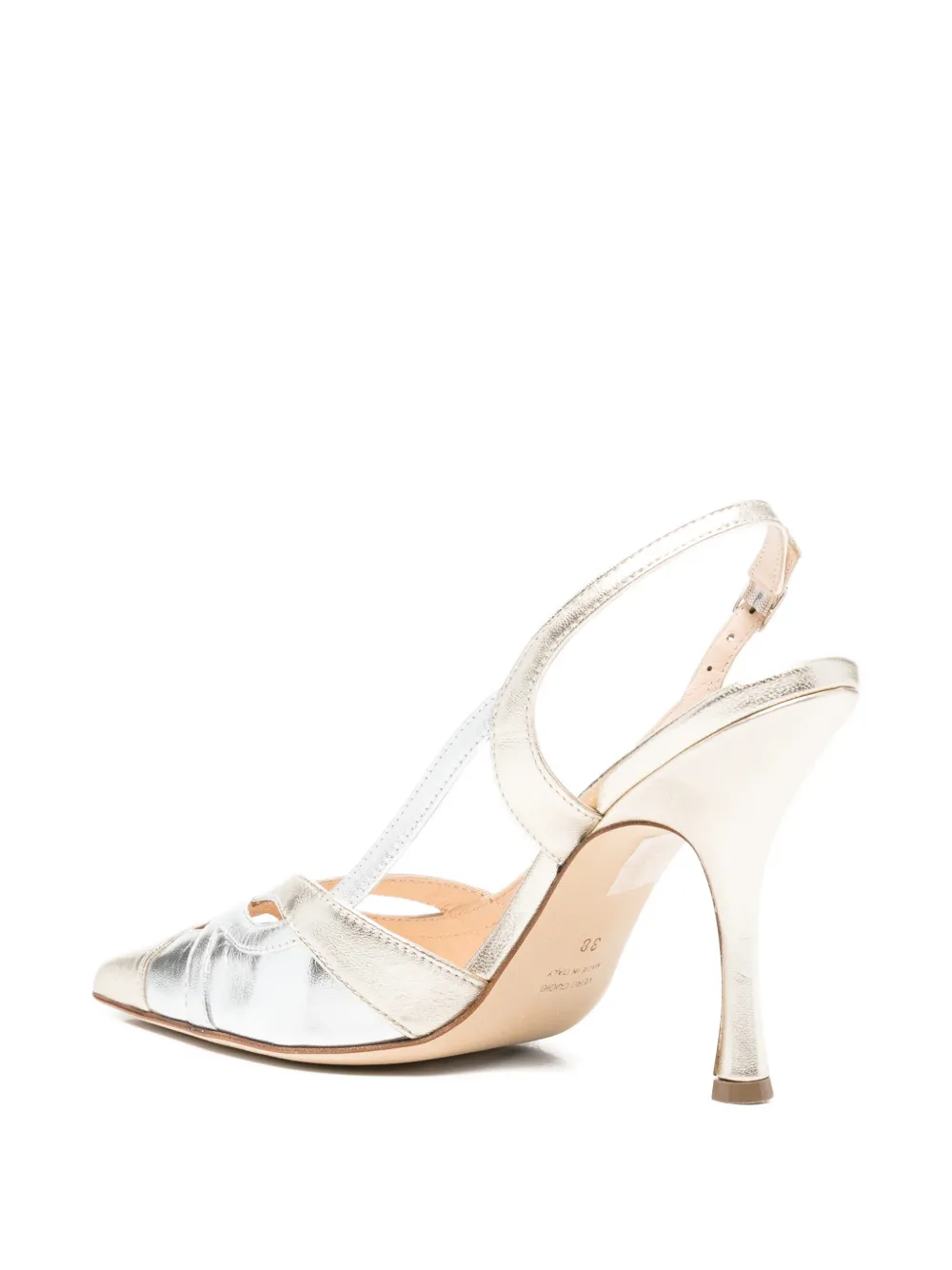 Anna F. Pumps met uitgesneden detail Zilver
