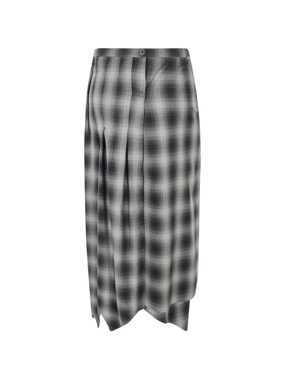 Meta Campania Collective asymmetric check midi skirt - Grigio