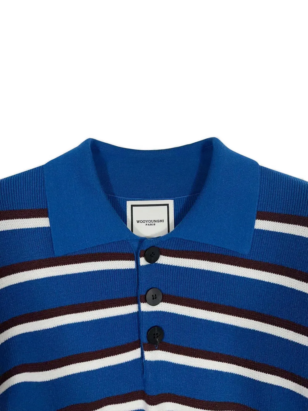 Wooyoungmi Gestreept poloshirt Blauw