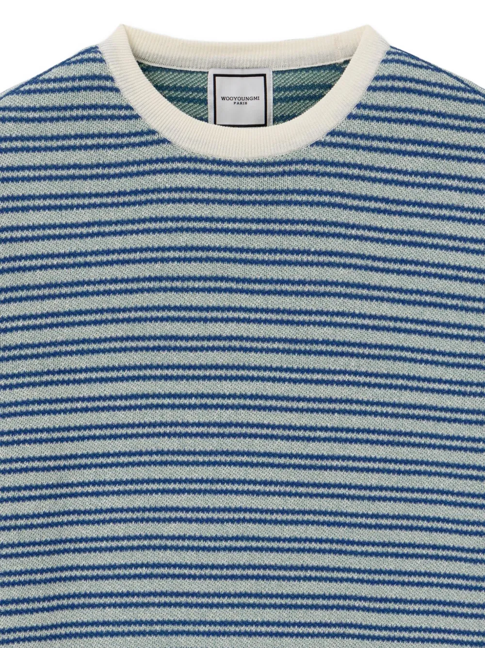  Wooyoungmi Pull à Rayures - Bleu 
