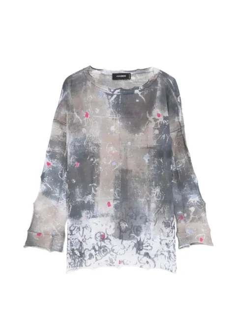 Cividini Ernesta patterned notched sweater