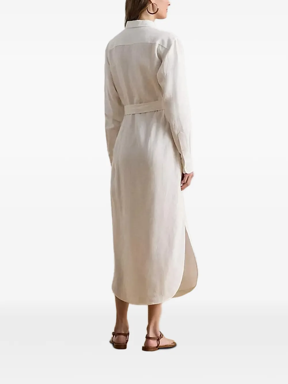 Lauren Ralph Lauren Blousejurk met ceintuur Wit