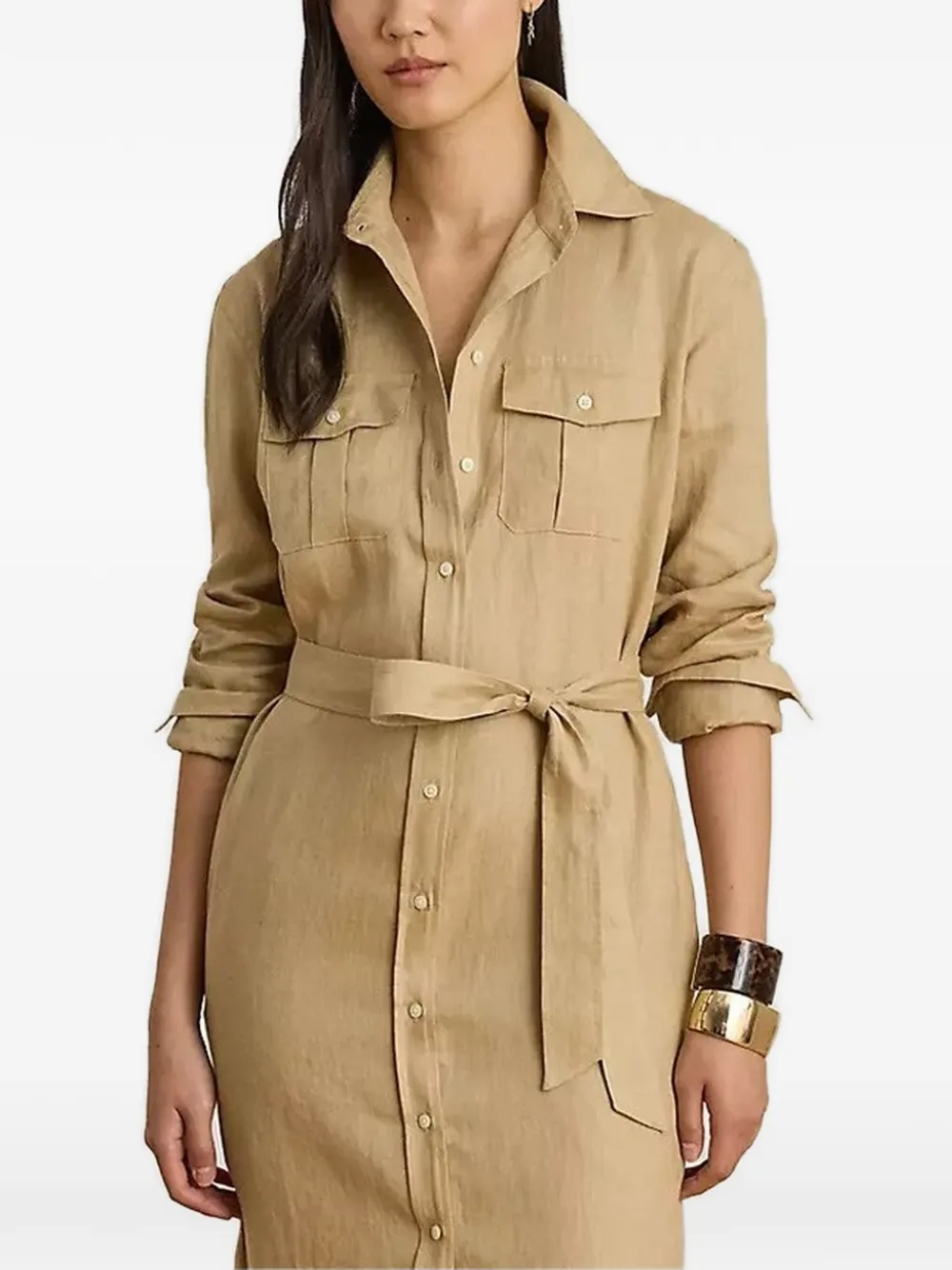 Lauren Ralph Lauren belted shirt dress - Toni neutri