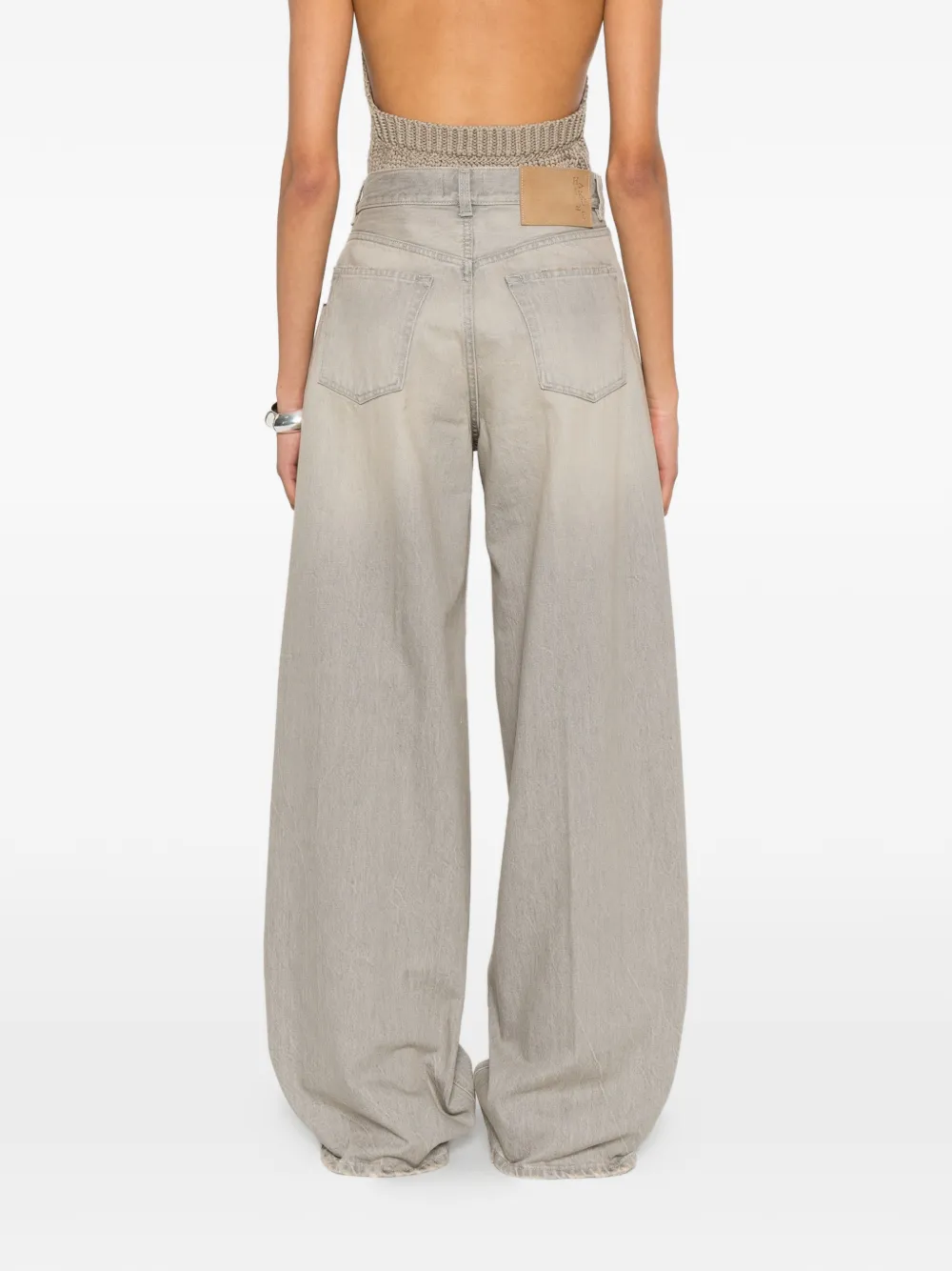 Haikure Bethany jeans met wijde pijpen en vervaagd effect Grijs
